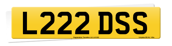 Registration number L222 DSS